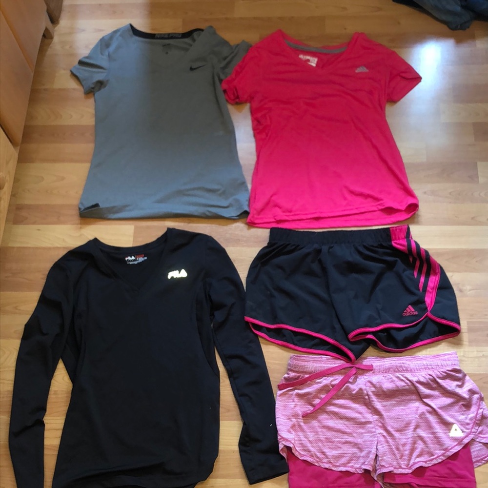 Athletic shirts and shorts